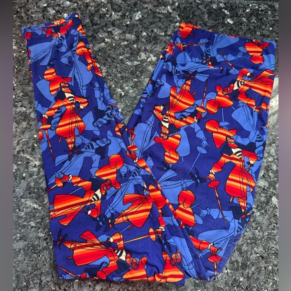 LuLaRoe Disney Collection Captain Hook Peter Pan Leggings Plus Size 1X TC T&C - Picture 1 of 9